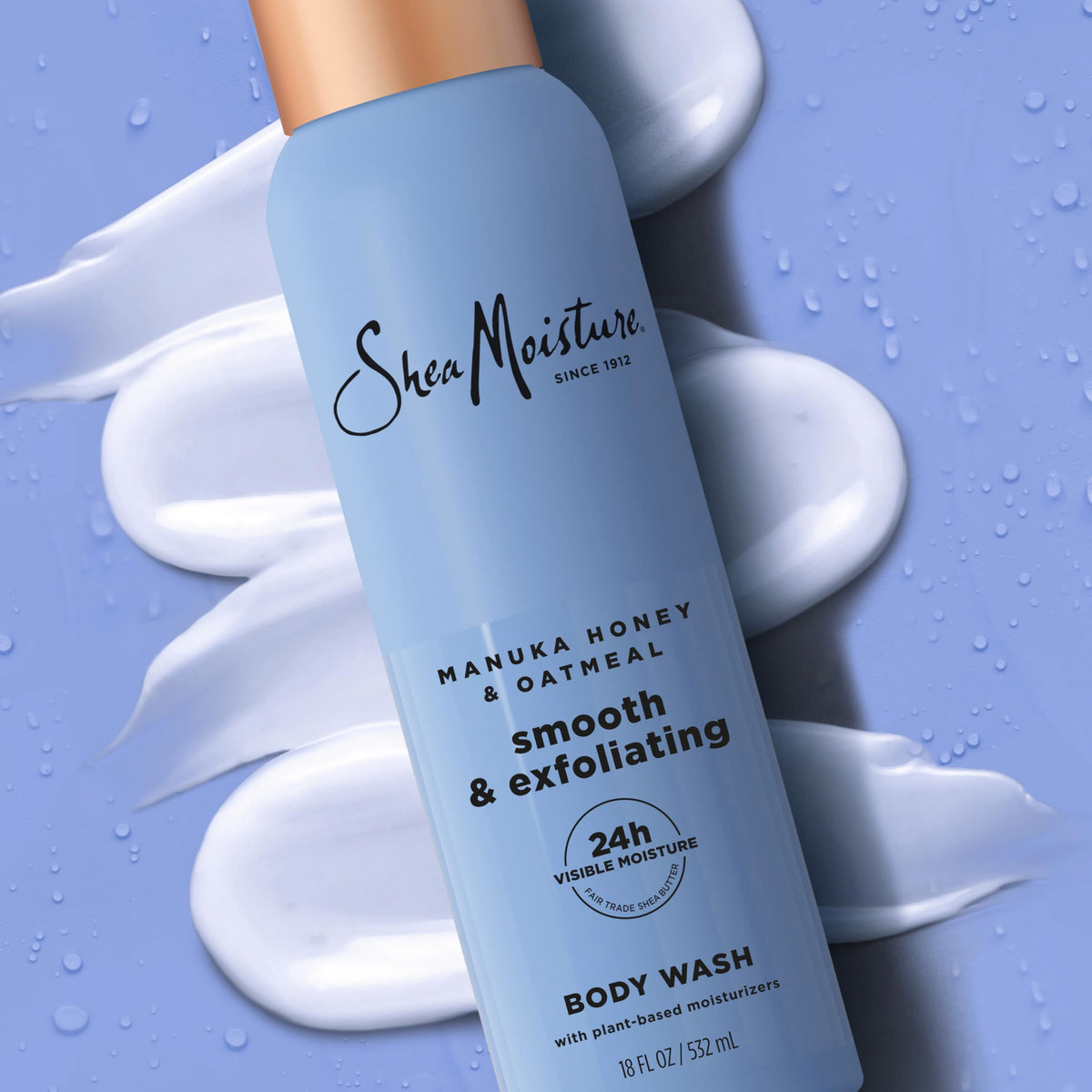 Close-up of SheaMoisture Manuka Honey Oatmeal Body Wash texture