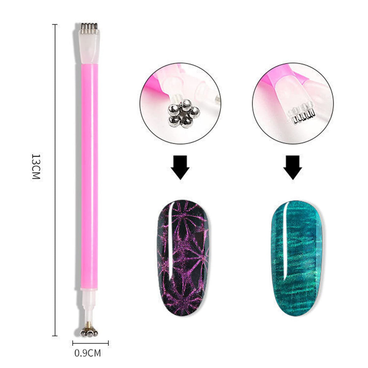 Close-up of SILPECWEE nail magnet wand