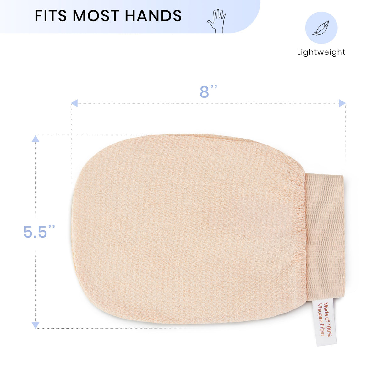 Close-up of SimpleField Korean Exfoliating Mitt texture