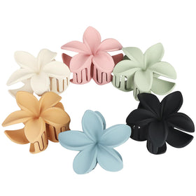 Close-up of Sisiaipu Flower Hair Claw Clip in pink