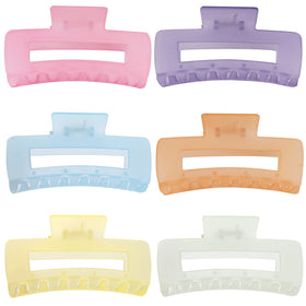 Close-up of Sisiaipu large hair claw clip in pink colour