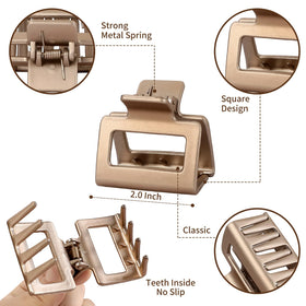 Close-up of Sisiaipu Medium Hair Claw Clip showing non-slip design