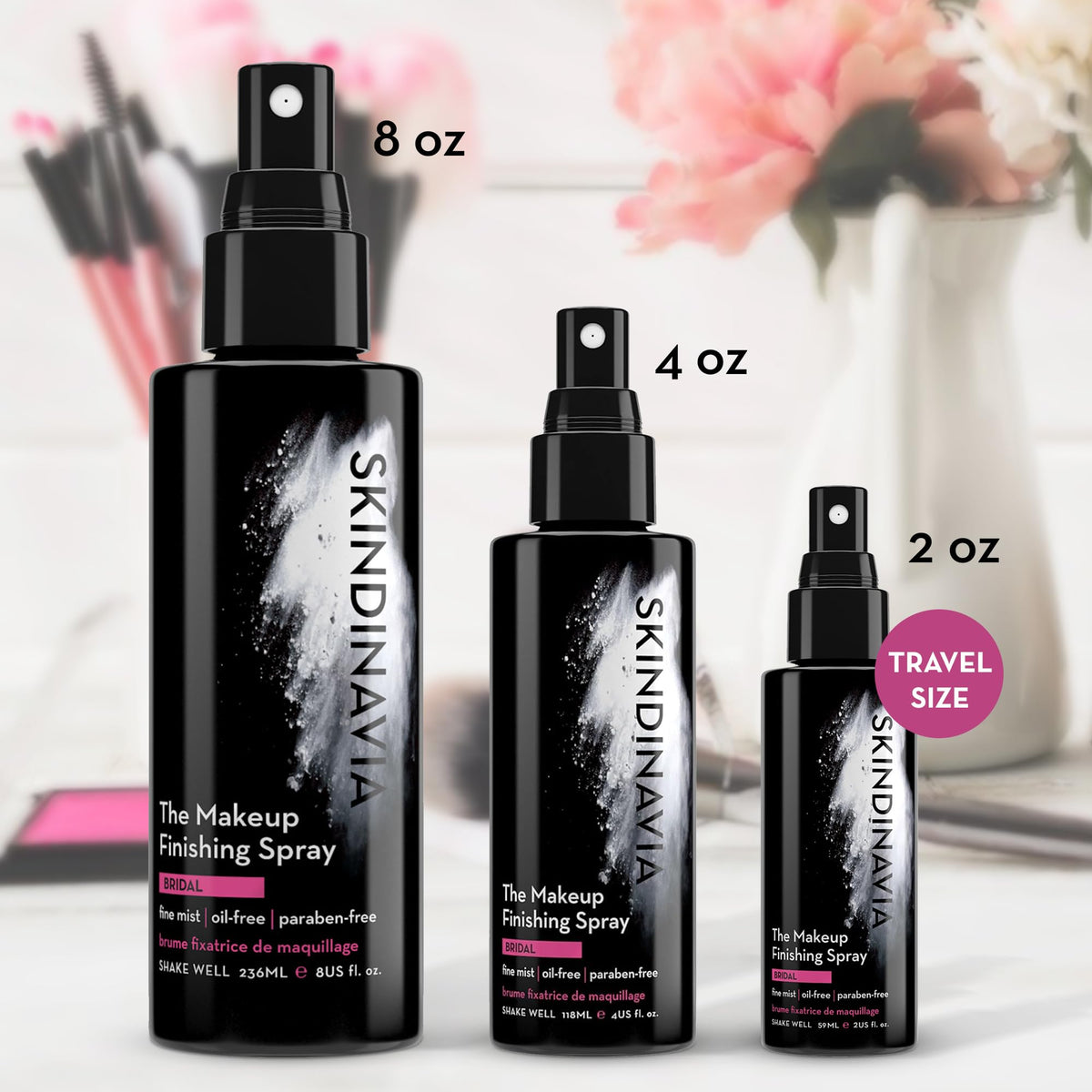 Close-up of SKINDINAVIA Makeup Setting Spray nozzle