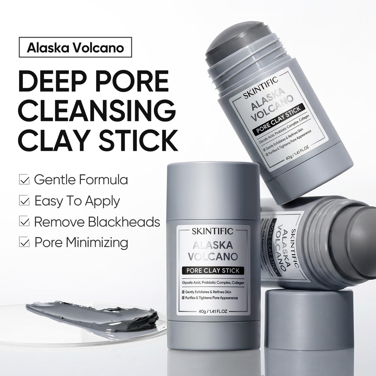 Close-up of SKINTIFIC mask stick texture