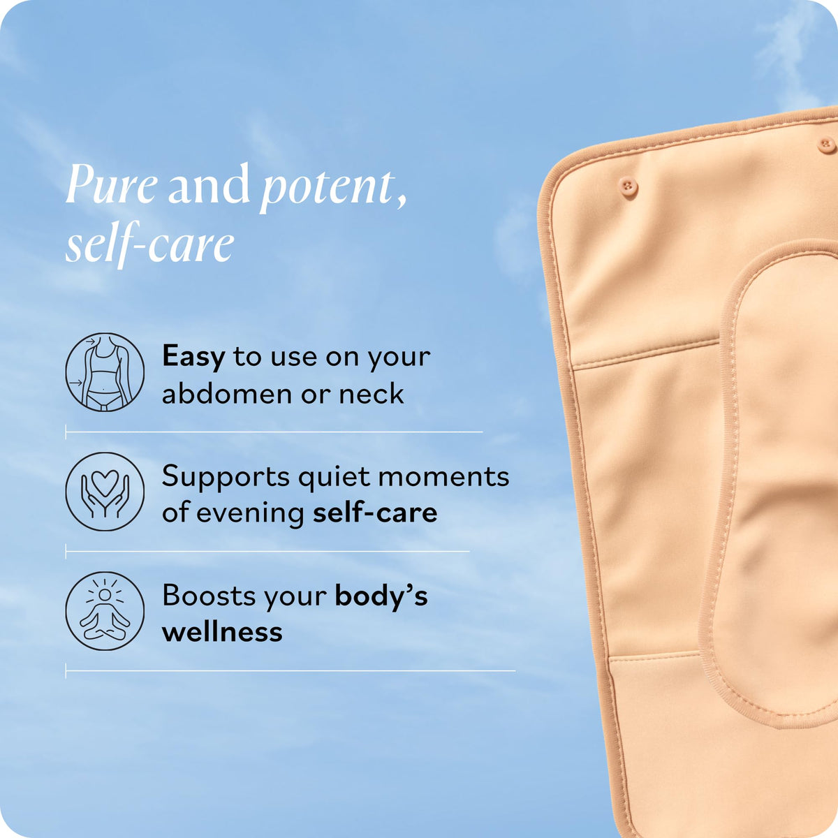 Close-up of Sky Organics castor oil and cotton wraps
