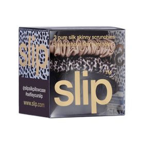 Close-up of SLIP Silk Hair Tie in caramel