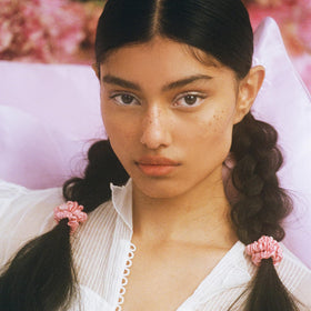 Close-up of SLIP Silk Hair Ties showcasing the slipsilk texture