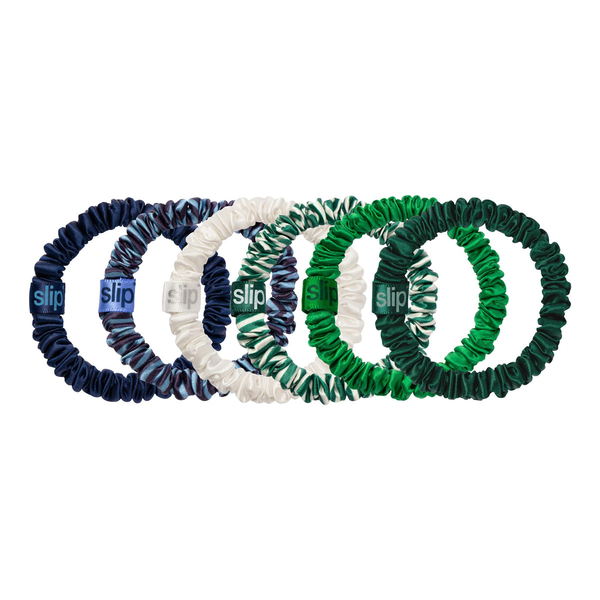 Close-up of SLIP Silk Hair Ties showing texture