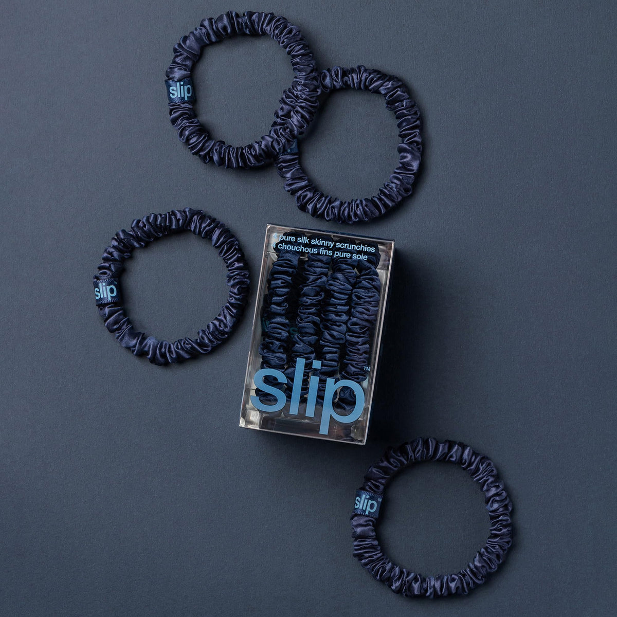 Close-up of SLIP Silk Hair Ties showing texture