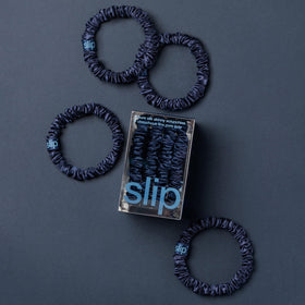 Close-up of SLIP Silk Hair Ties showing texture
