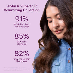 Close-up of Soapbox Biotin & Super Fruit Shampoo texture