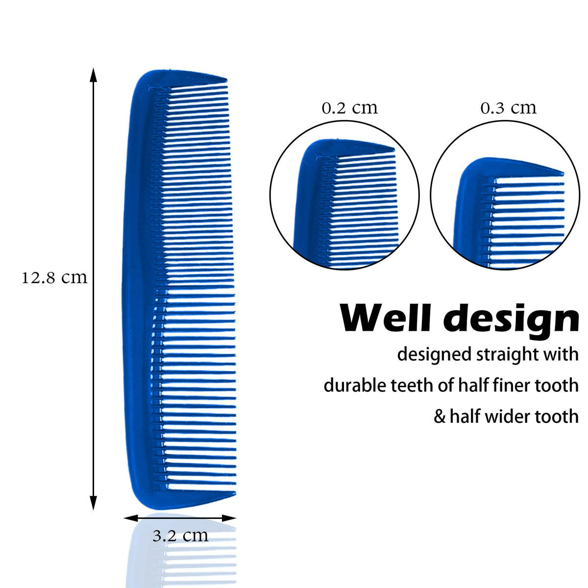 Close-up of Soft 'N Style comb with fine teeth
