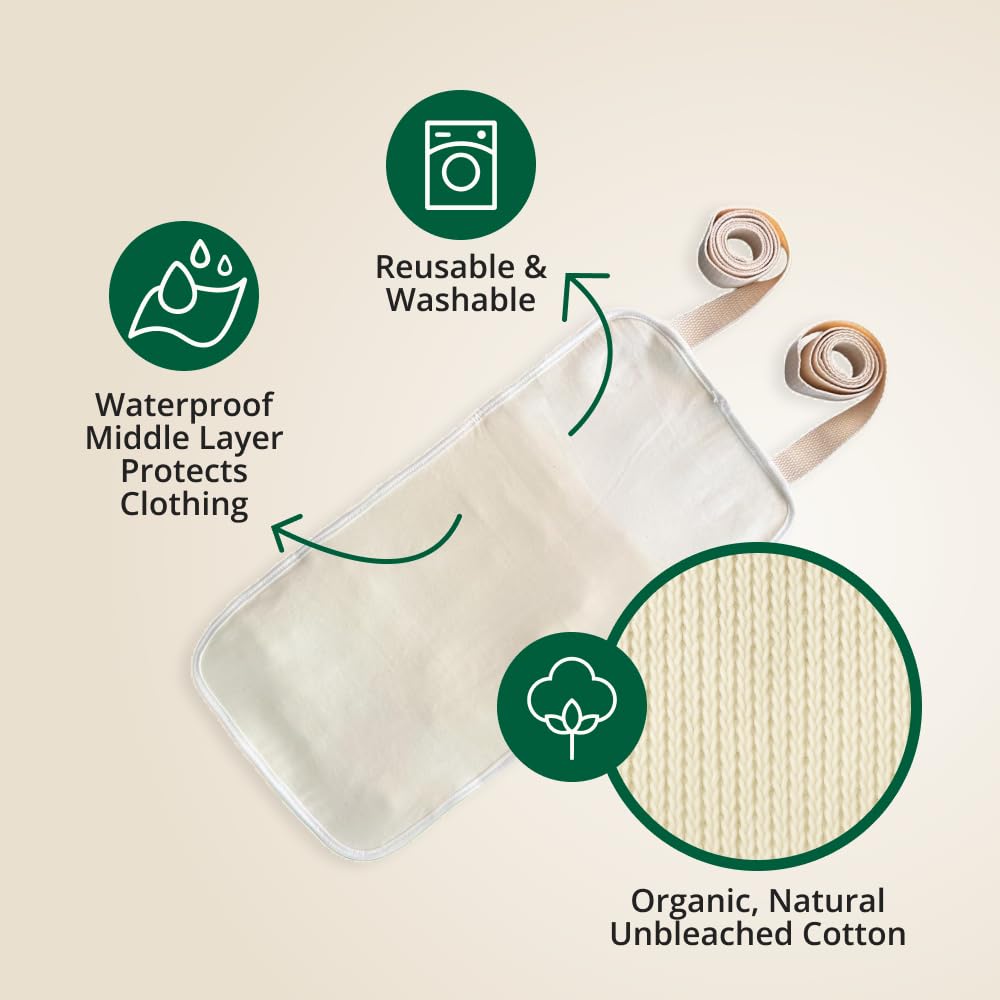 Close-up of soft organic cotton pads for applying castor oil