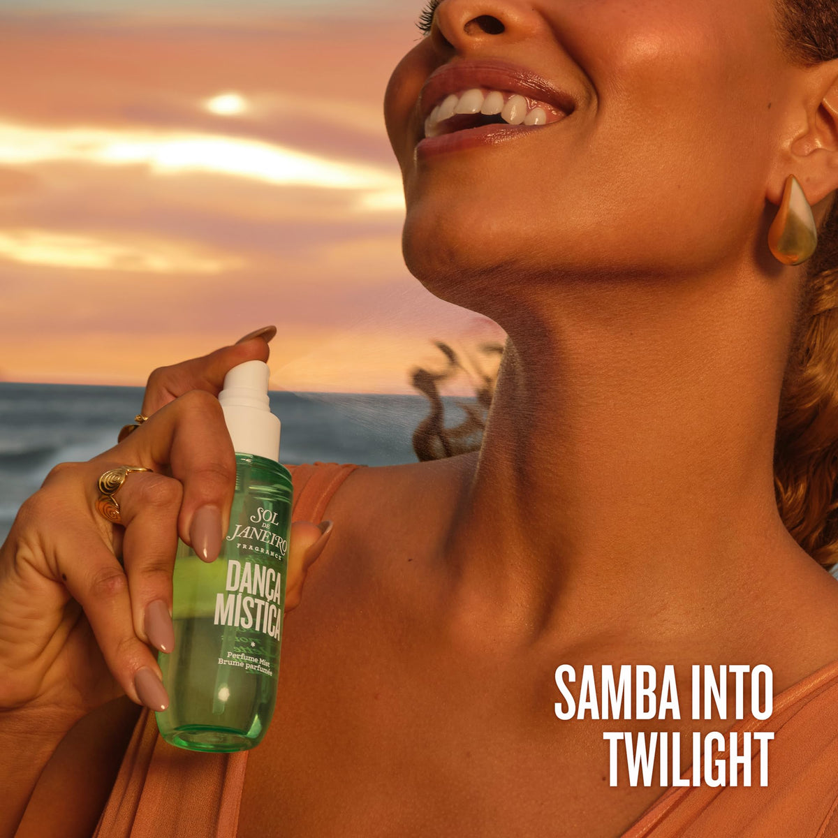 Close-up of Sol de Janeiro Danca Mistica Perfume Mist sprayer
