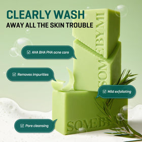 Close-up of SOME BY MI Miracle Cleansing Bar texture