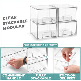 Close-up of Sorbus Acrylic Storage Container handles
