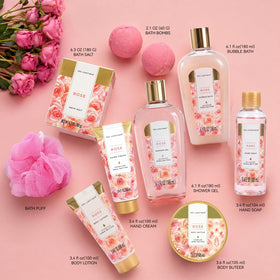 Close-up of Spa Luxetique Rose Bath Bombs