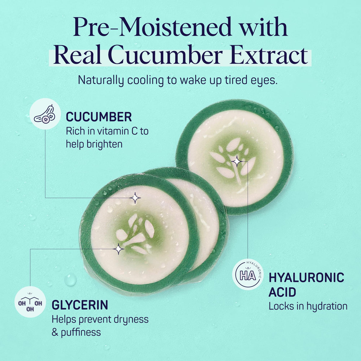 Close-up of SpaLife Cooling Cucumber Eye Pads