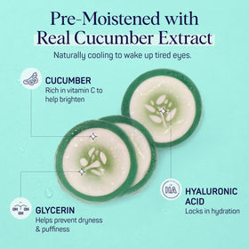 Close-up of SpaLife Cooling Cucumber Eye Pads