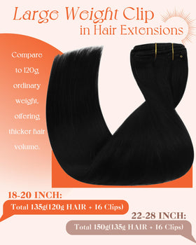Close-up of stainless steel clips on Sunny Hair extensions