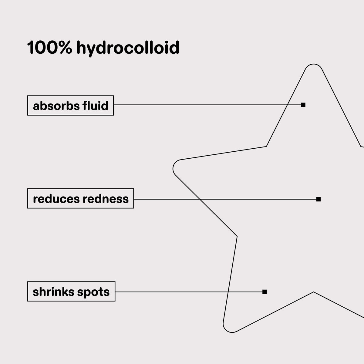 Close-up of Starface Hydro-Star® Hydrocolloid Pimple Patch