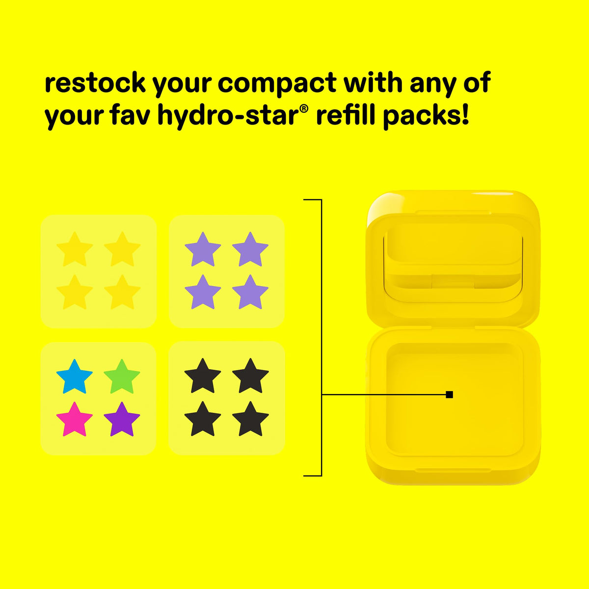 Close-up of Starface Hydro-Star® patches on a mirror