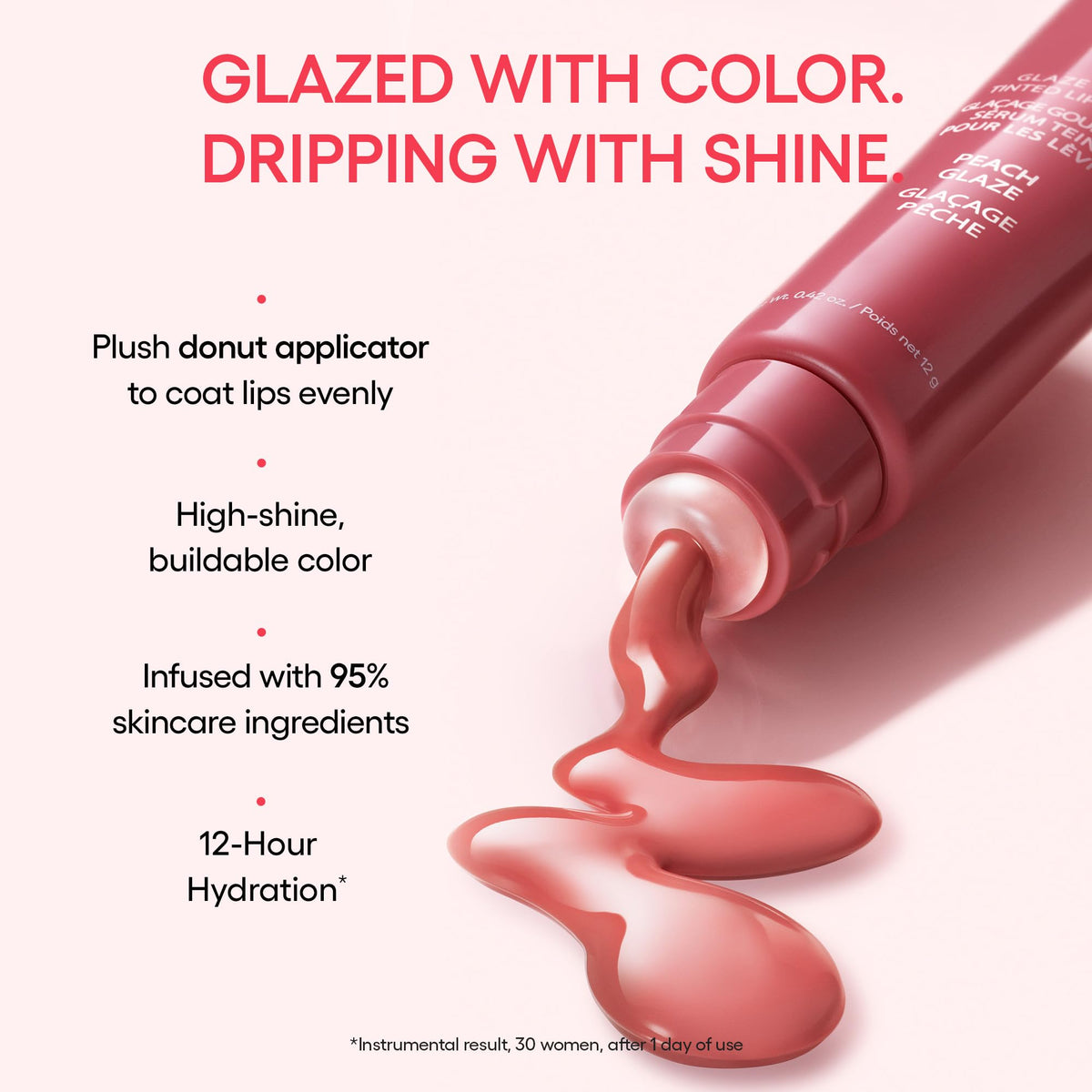Close-up of Strawberry Sprinkles Lip Serum applicator