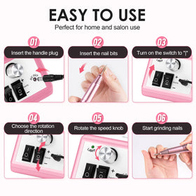 Close-up of SUBAY Electric Nail Drill handpiece
