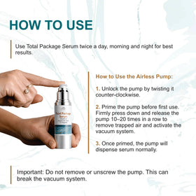 Close-up of SUN COAST SCIENCES Total Package Serum bottle