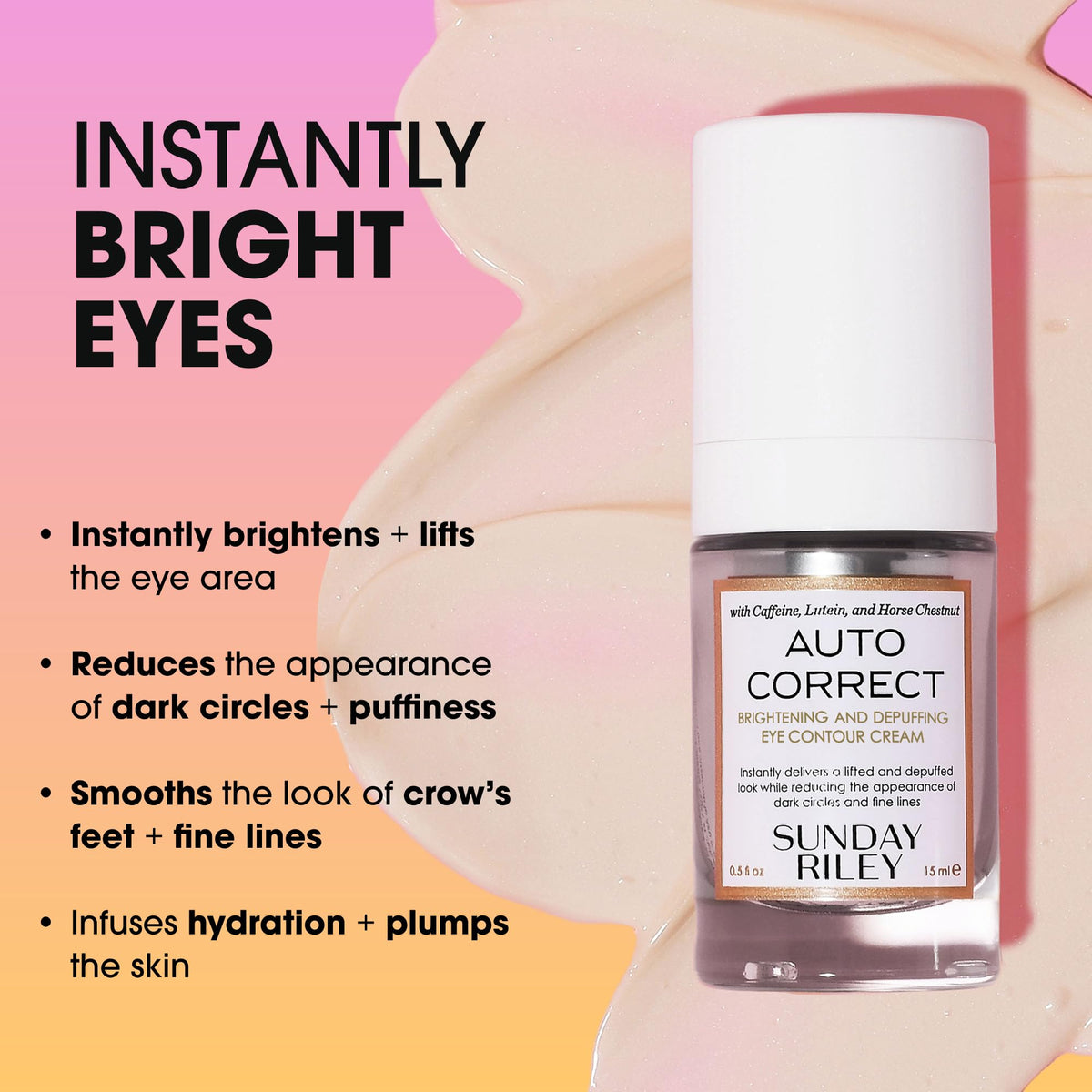 Close-up of Sunday Riley Auto Correct Eye Contour Cream texture