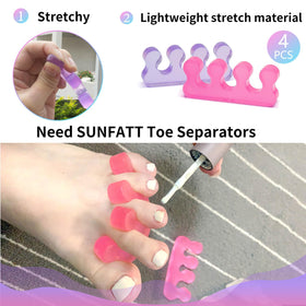 Close-up of SUNFATT Toe Separators highlighting ergonomic design