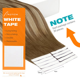 Close-up of Sunny Hair Blonde Tape in Hair Extensions
