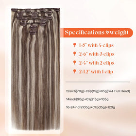Close-up of Sunny Hair Clip-in Extensions clips