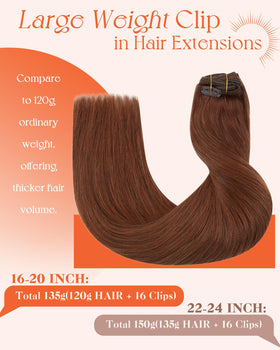 Close-up of Sunny Hair Clip-in Extensions clips