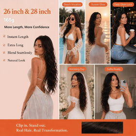 Close-up of Sunny Hair Clip-in Extensions clips