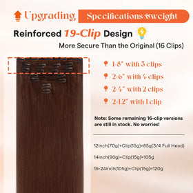 Close-up of Sunny Hair Clip-In Extensions clips