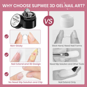 Close-up of SUPWEE 3D Nail Gel texture
