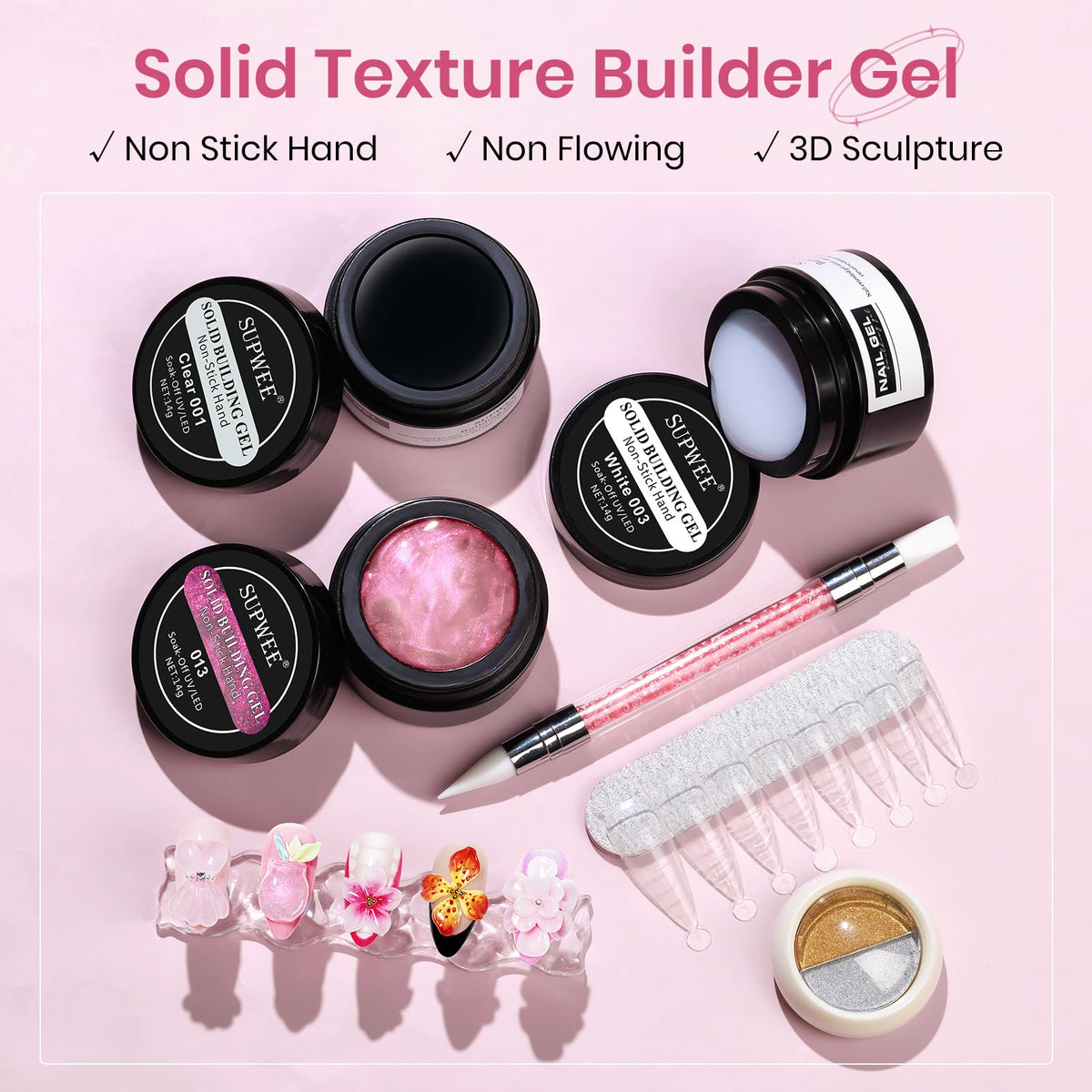 Close-up of SUPWEE 3D Sculpting Gel in Clear