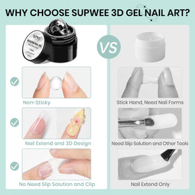 Close-up of SUPWEE Builder Gel texture and application