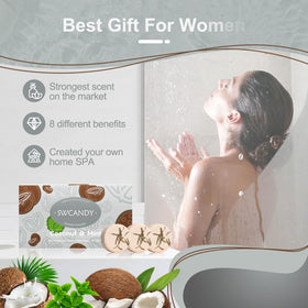 Close-up of SWCANDY Coconut & Mint Shower Steamer