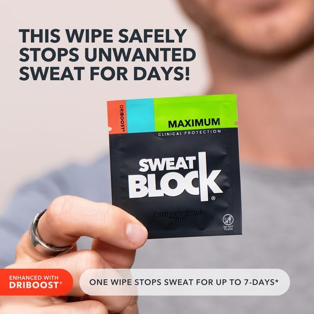 Close-up of SweatBlock Antiperspirant Wipe, texture visible
