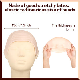 Close-up of Syhood bald cap showing texture and fit