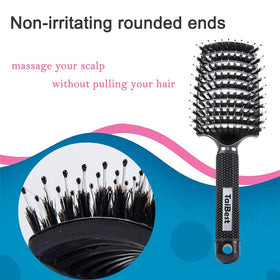 Close-up of TaiBest detangling brush with nylon pin bristles