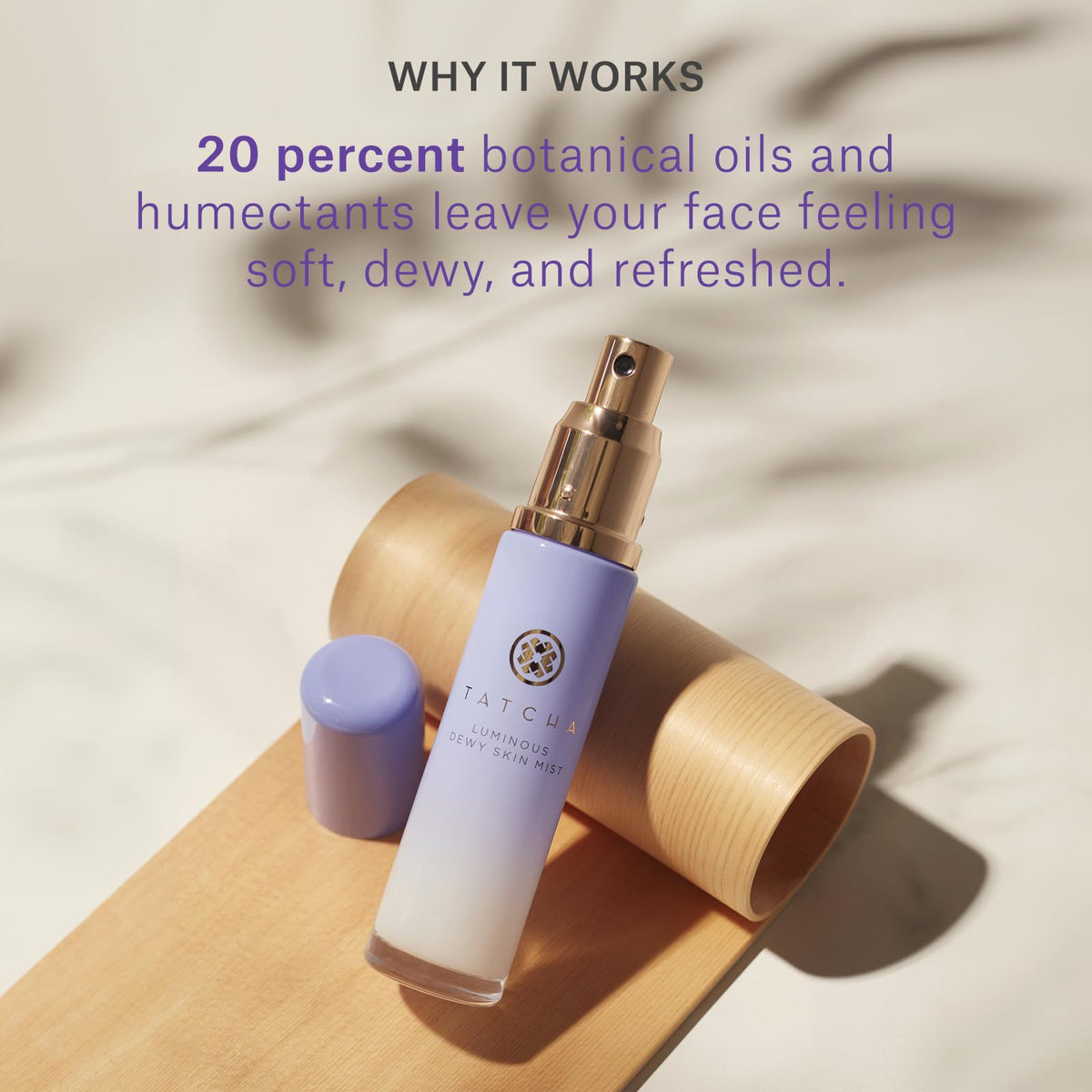 Close-up of TATCHA Luminous Dewy Skin Mist sprayer