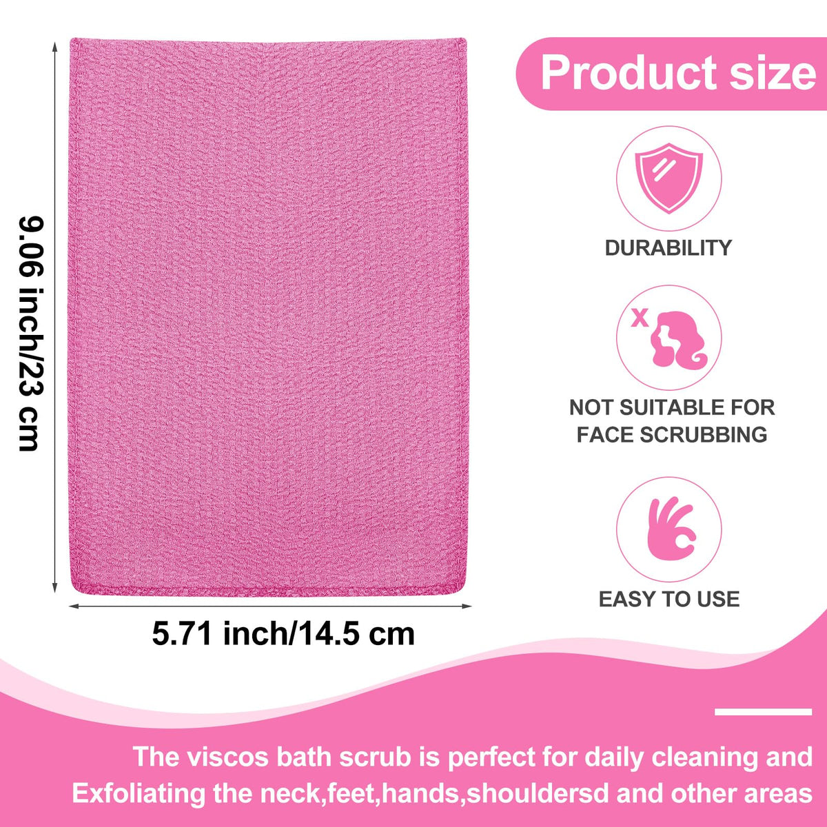 Close-up of Tatuo exfoliating mitt showing soft texture
