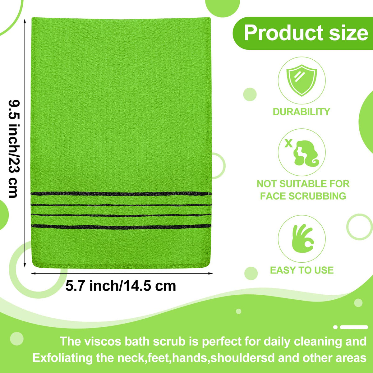 Close-up of Tatuo exfoliating mitt showing texture