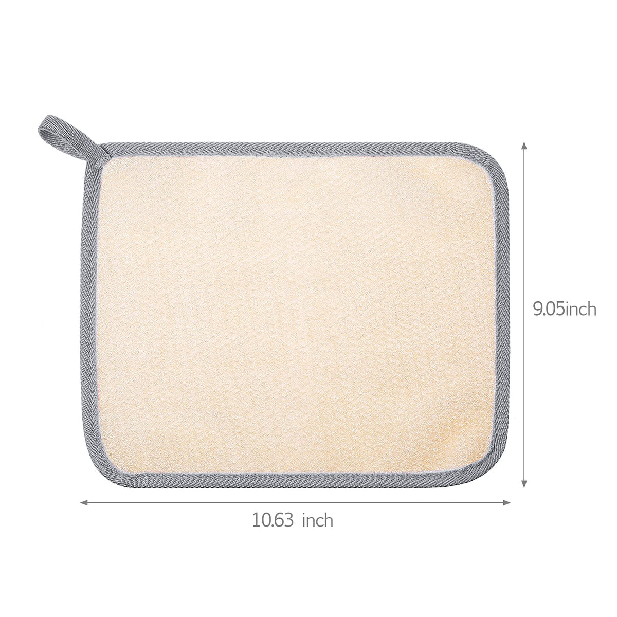 Close-up of Tatuo exfoliating wash cloth showing rough and soft textures