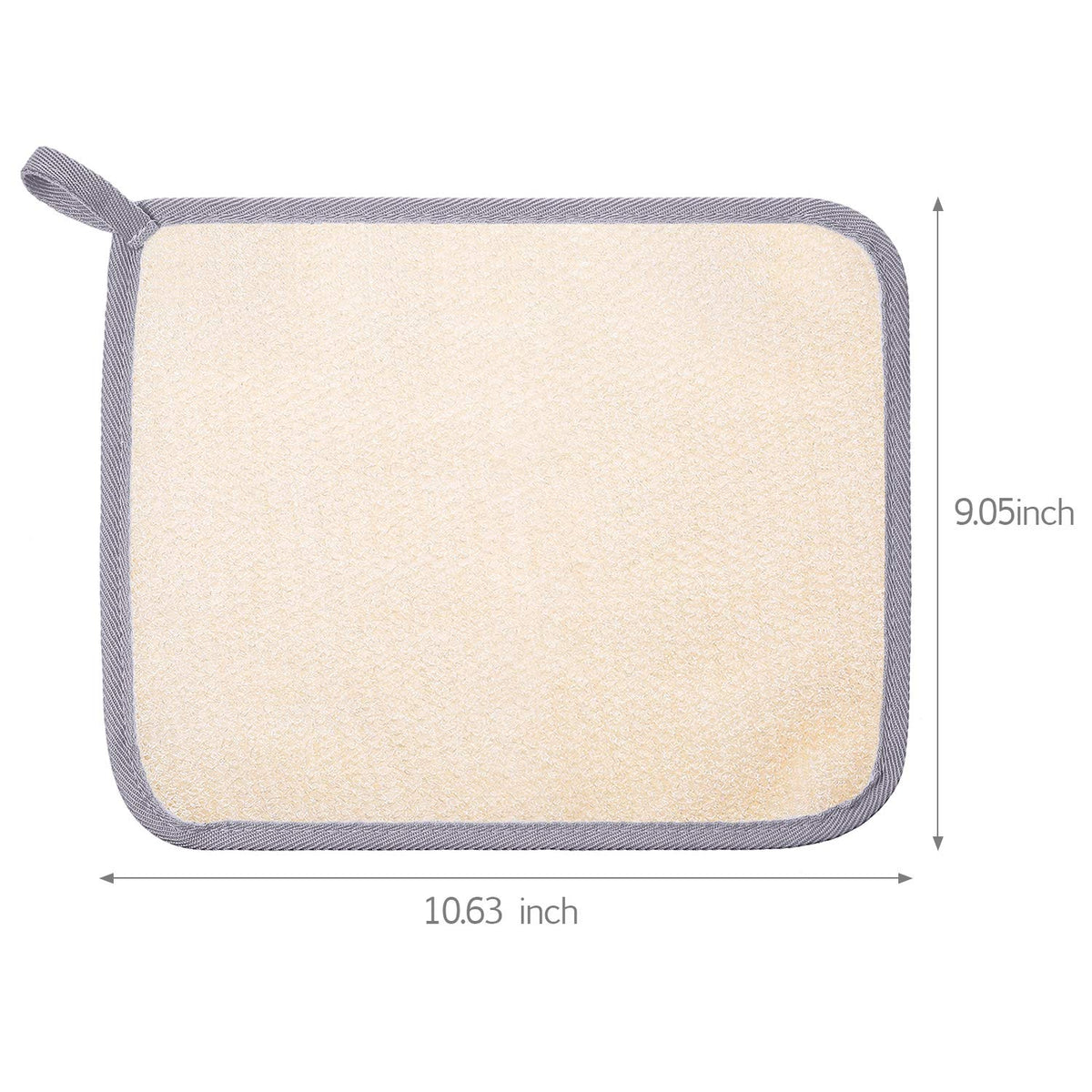Close-up of Tatuo exfoliating wash cloth showing rough and soft textures