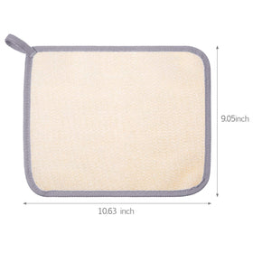 Close-up of Tatuo exfoliating wash cloth showing rough and soft textures