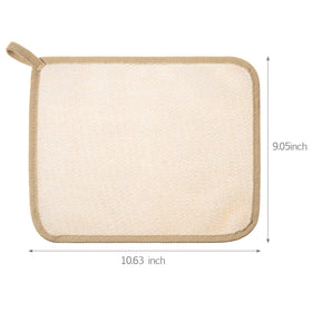 Close-up of Tatuo exfoliating wash cloth showing rough and soft textures